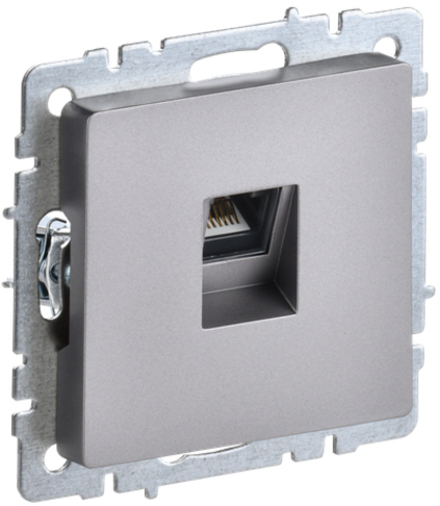 BRITE Розетка компьютерная RJ45 кат.5E РК10-БрС сталь IEK