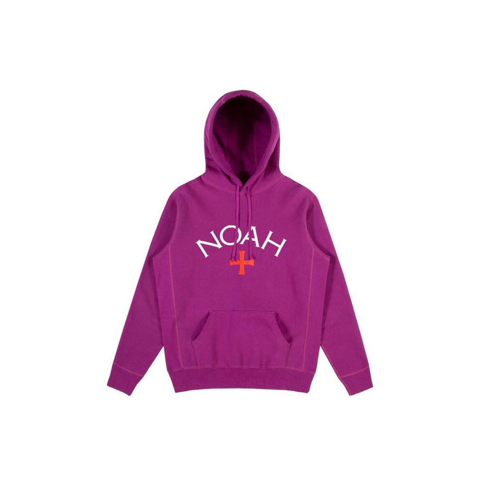 NOAH Core Logo Hoodie Magenta Logo