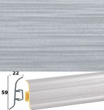 ПЛИНТУС "Cezar" 401 Алюмин. текст. 59*22мм 2,5м с к/к.