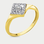 Женское кольцо из желтого золота 585 пробы с фианитами (арт. 001-0368-0001-021)