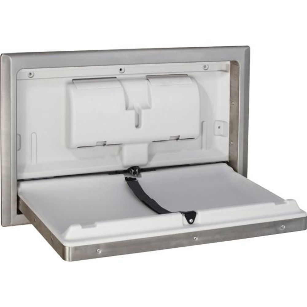 Пеленальный стол нерж. сталь/ полиэтилен NOFER 09200.2.S матовый