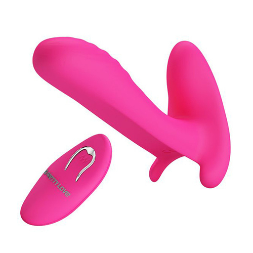 Розовый мультифункциональный вибратор 10см Pretty Love Remote Control Massager BI-014850W-1