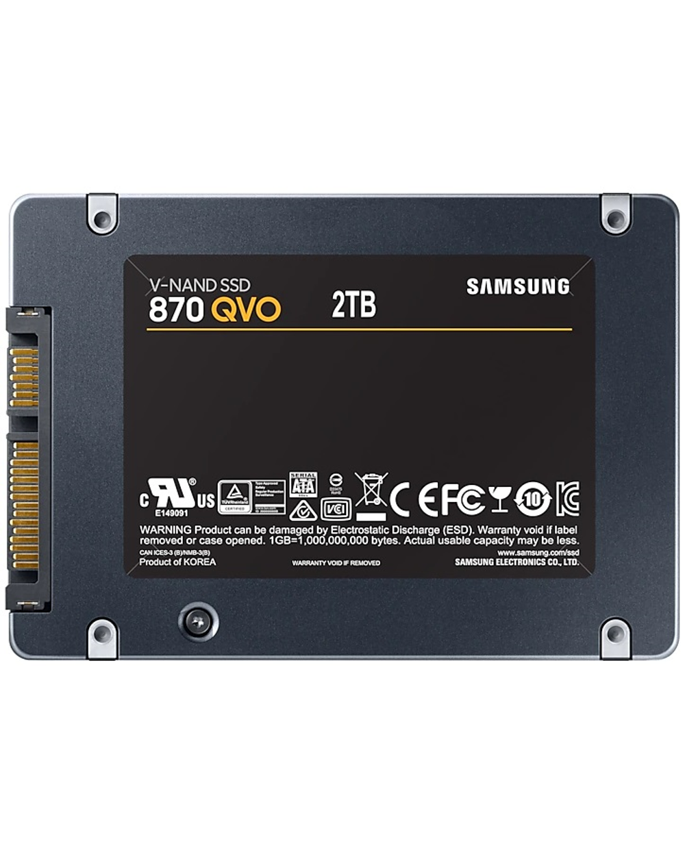SSD 2.5" 2Tb (2000GB) Samsung SATA III 870 QVO (R560/W530MB/s) (MZ-77Q2T0BW) 1year