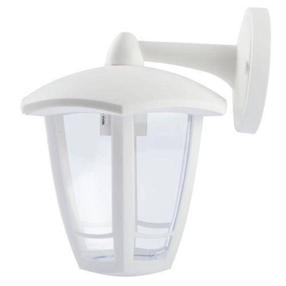 Светильник садово-парковый 6гран. бел. настенный вниз E27 IP44(У1) НБУ 07-40-004 "Дели 3" ЭРА Б0051198