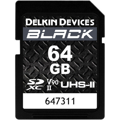 Карта памяти Delkin Devices Black SDXC 64GB UHS-II U3 V90, R/W 300/250 МБ/с