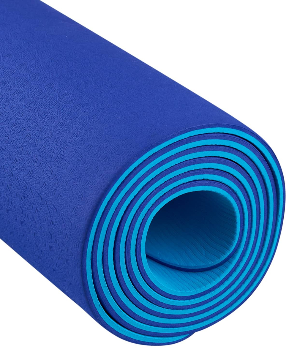 Коврик для йоги STARFIT FM-201 TPE 183x61x0,4 см, темно-син/синий