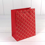 Пакет подарочный 14х20х8см "Ромб" (Красный)