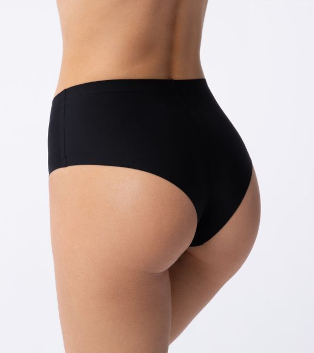 Трусики-бразилиана Brasil с высокой линией талии (Размер: XL) (Цвет: черный)