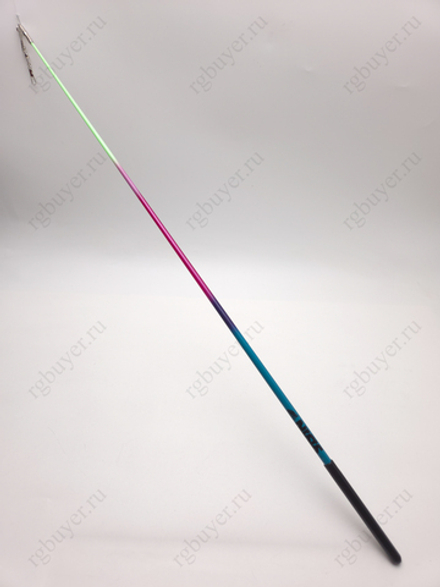 Палочка Sasaki 60 см с трехцветная зеленый/розовый/салатовый с черной ручкой EMG (Emerald Green)