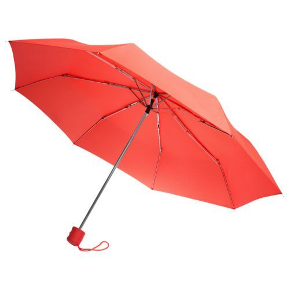 Зонт красный складной с нанесением логотипа