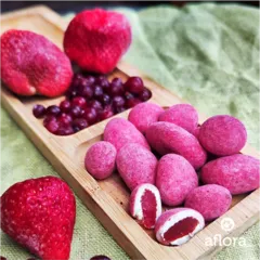 Клубника в шоколаде с брусникой сублимированной /100 гр