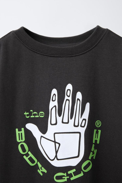 ZARA X BODY GLOVE ® ФУТБОЛКА ИЗ ТКАНИ В РУБЧИК, АНТРАЦИТОВО-СЕРЫЙ