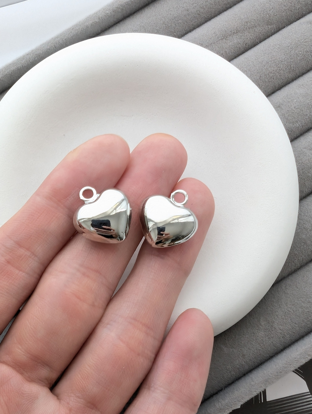 Подвеска сердце объемное 15мм