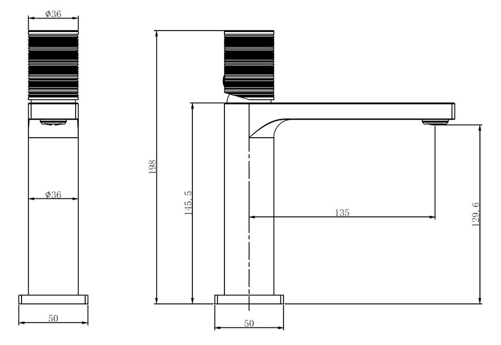 Смеситель для раковины Домус (Domus) Vincea VBF-5DM01BG, брашированное золото