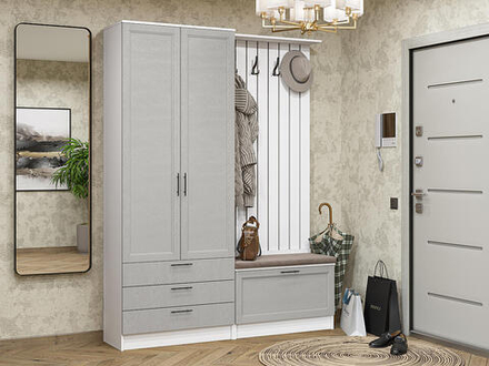 Прихожая Стиль-03 Grey Silkwood Белый