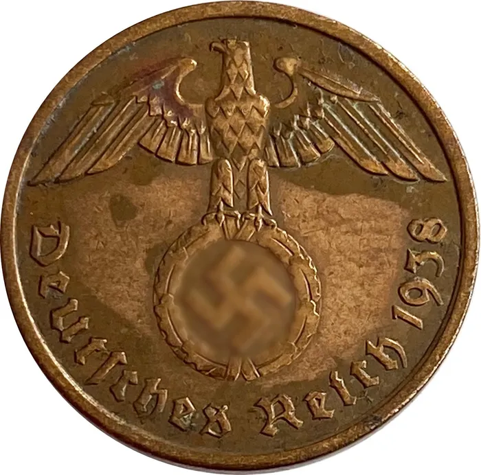 2 рейхспфеннига 1938 Германия (Третий рейх) "A" XF