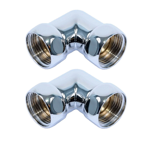 Угловое соединение для п/с хром 1/2" г/г (ПАРА) TIM K9-LF022