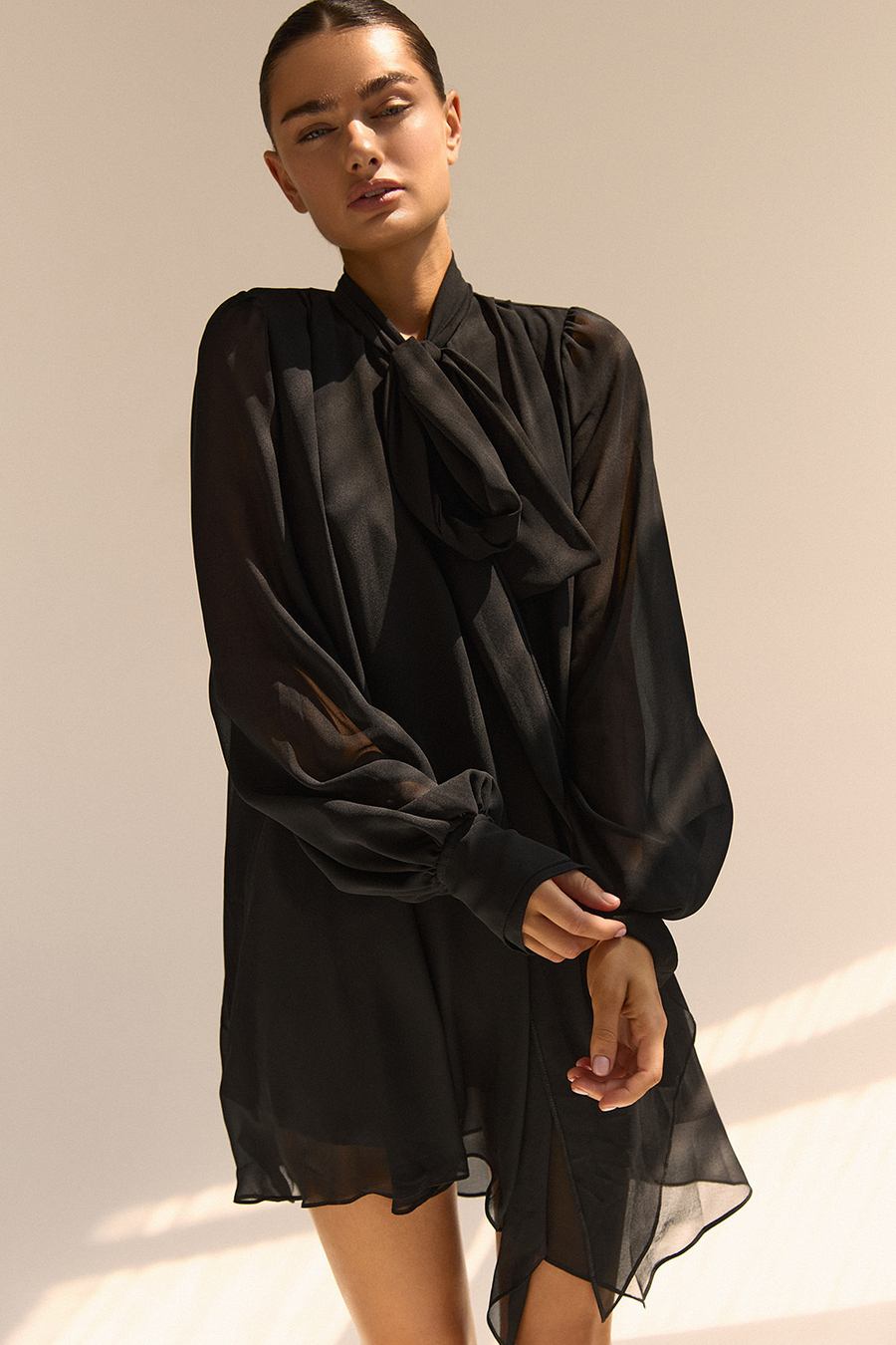 Платье с длинным рукавом BAHAMAS Чёрный