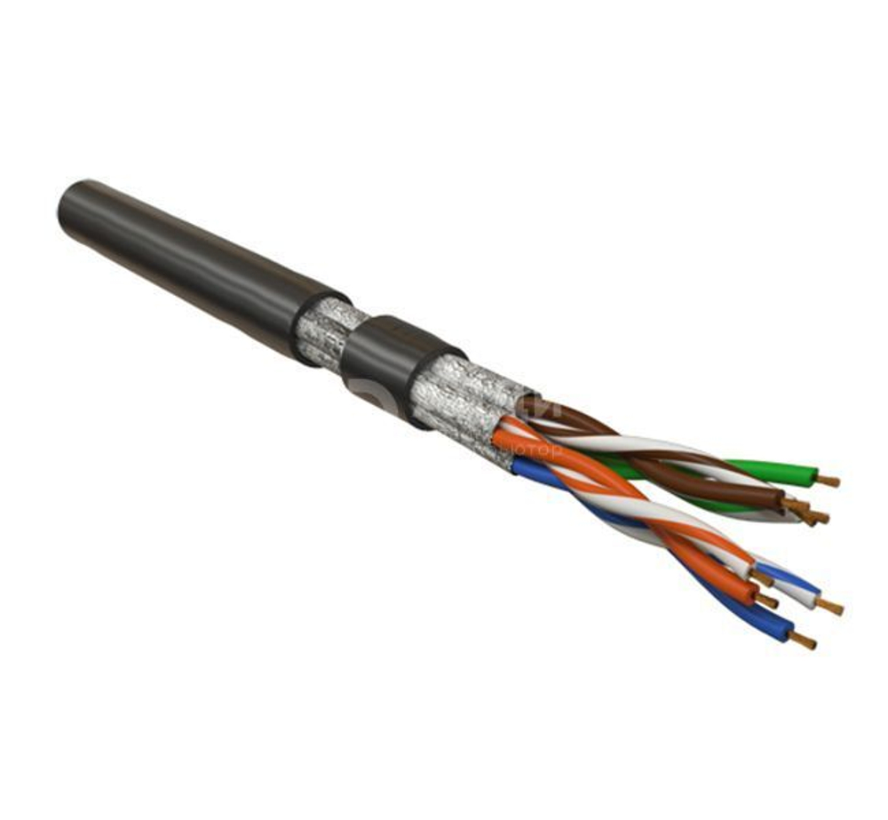 Кабель витая пара Hyperline UFTP4-C6-P26-IN-LSZH-BK-500