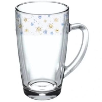Кружка стеклянная 400мл «Снегопад» D1488/20