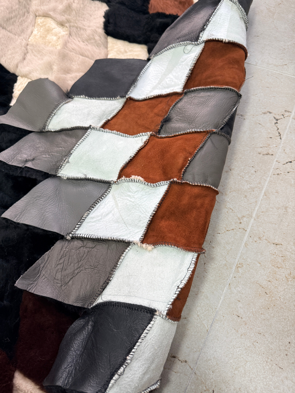 Покрывало меховое ковер из шкуры овчины