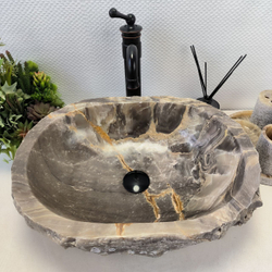 Раковина из оникса Erozy Grey EO-02261 52x39x15 см