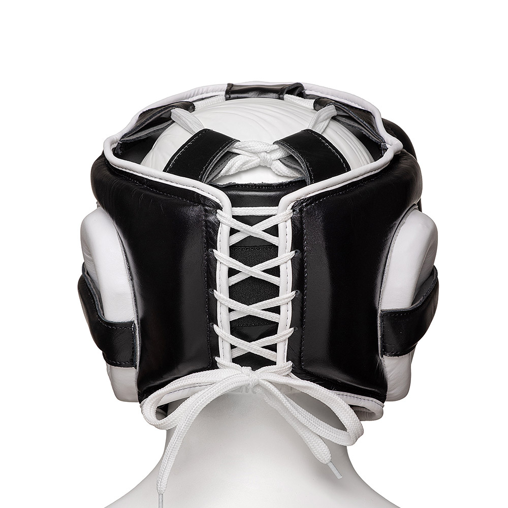 Шлем боксерский LEADERS LS MEX BK/WH (кожа, черный/белый)