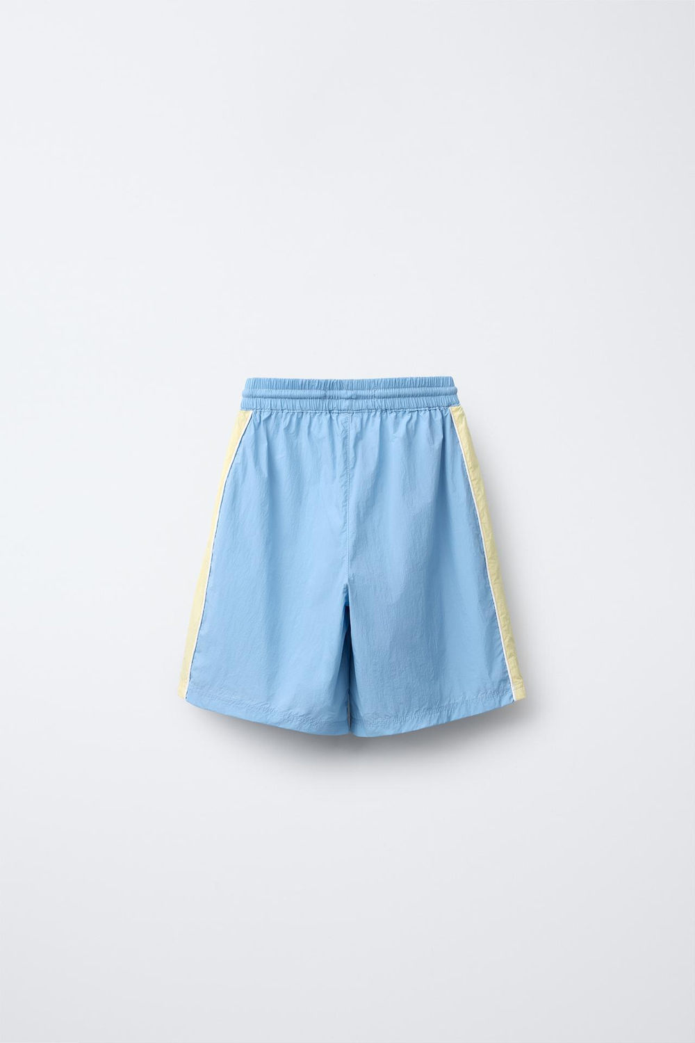 ZARA ШОРТЫ ИЗ ВЫСОКОТЕХНОЛОГИЧНОЙ ТКАНИ С ЛАМПАСАМИ, ЖЕЛТЫЙ