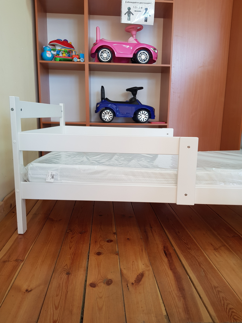 Кровать подростковая "Софа 2" 160*80 см без покраски 2 борта, (Pirogova wood)