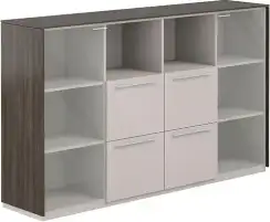 NZ-0316.BT.GS / Шкаф средний со стеклом мат., 4 ящ., обвязка BT, фасады GS / 2024х450х1200, обвязка BT, фасады GS, стекло матовое GLM