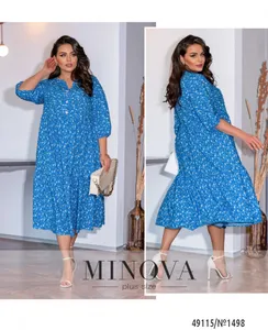 Платье 1498-голубой Minova