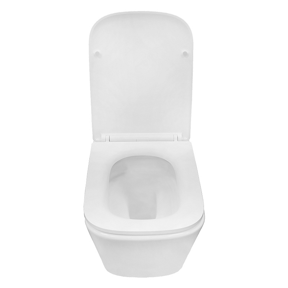 Унитаз подвесной Azario Armonia 340х480х360 безободковый, система смыва "Скрытое Торнадо", с быстросъемным сиденьем "Микролифт" (AZ-2403)