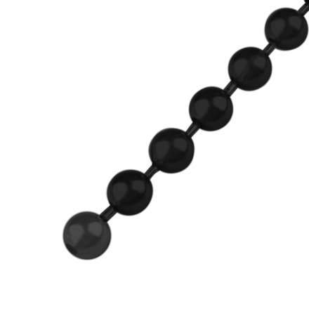 Цепь управления металлическая 4,5х6 мм для рулонных и римских штор, цвет черный