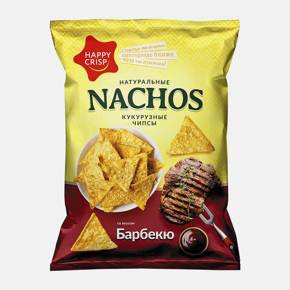 Чипсы кукурузные Happy Crisp Nachos Барбекю 75г