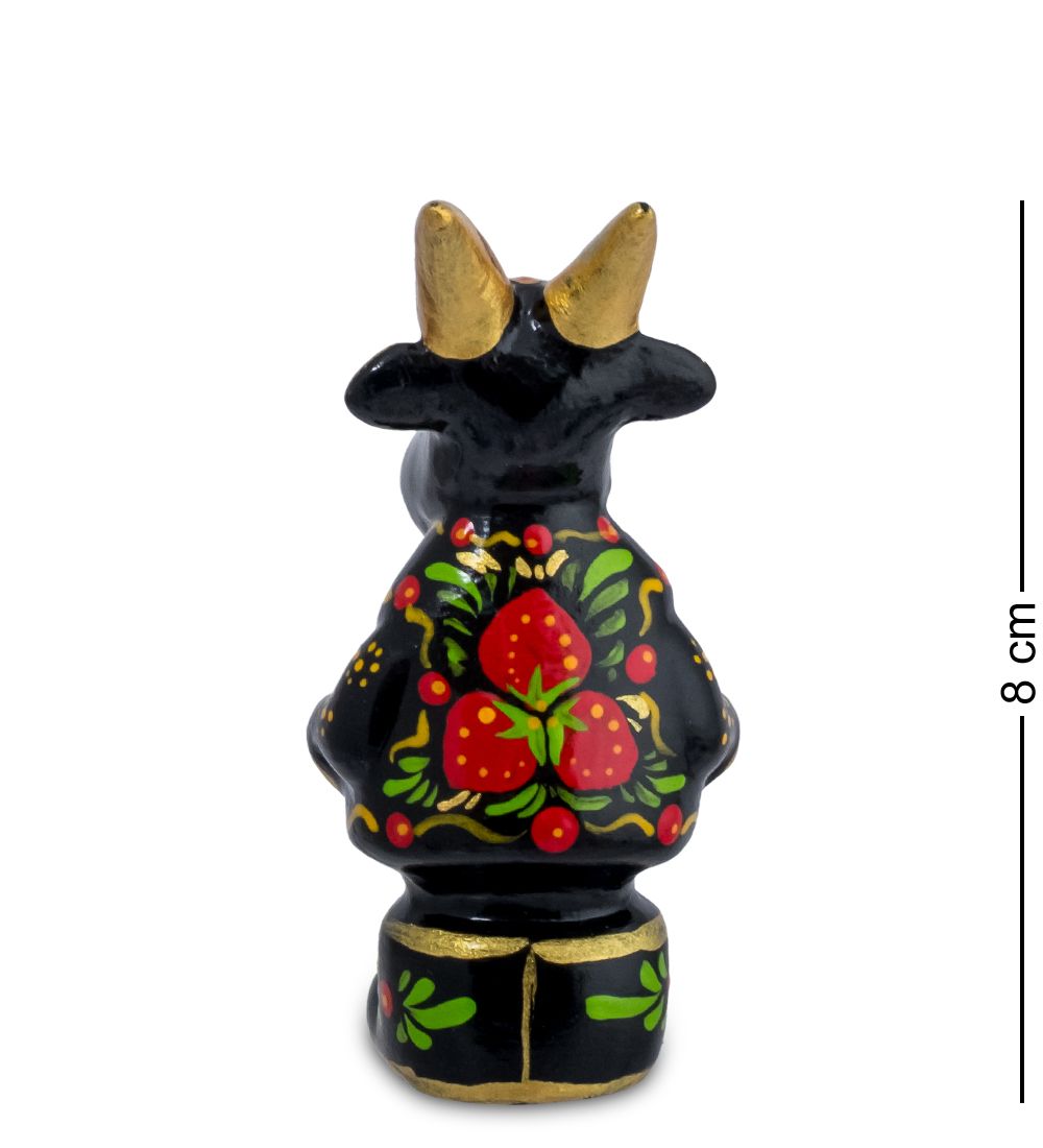 ГЛ- 993 Фигурка «Козел» хохлома (Гжельский фарфор)