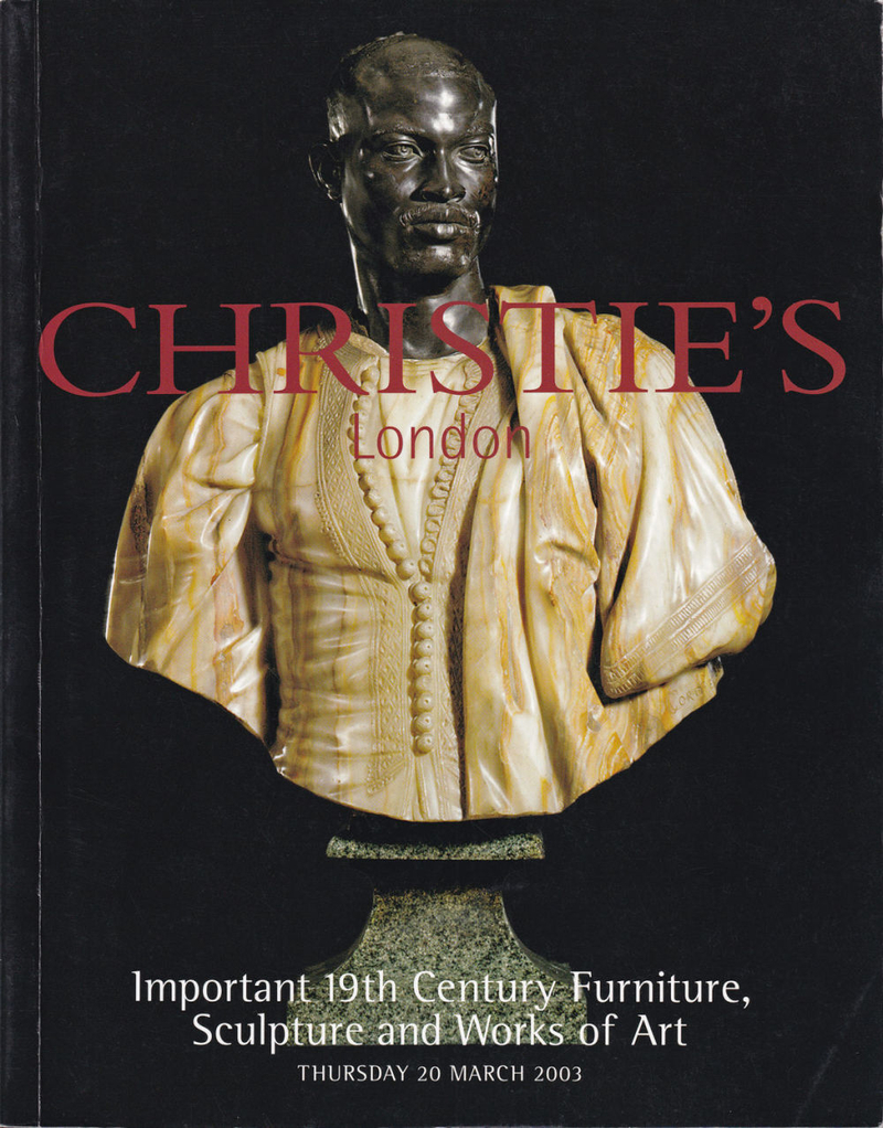 Каталог аукциона Christie’s, Лондон, Шедевры мебели, скульптуры и предметов искусства XIX века от 20 марта 2003 года