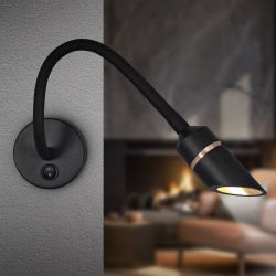 Светильник настенный ЭРА WL47 BK 3000K 3Вт IP20 черный | Настенная подсветка