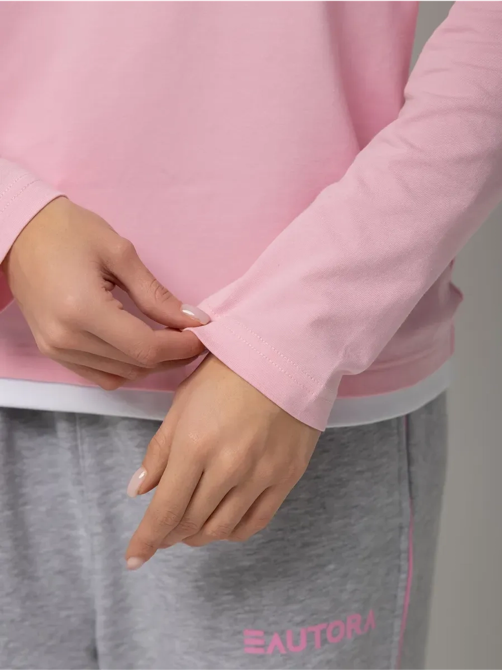 Лонгслив двойной базовый