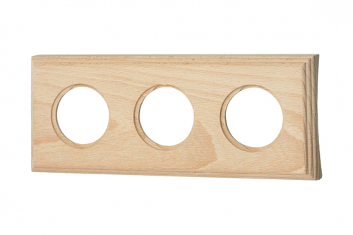 Рамка 3 постовая для скрытого монтажа (Натурэль на бревно 240 мм) BF4C24-630-10