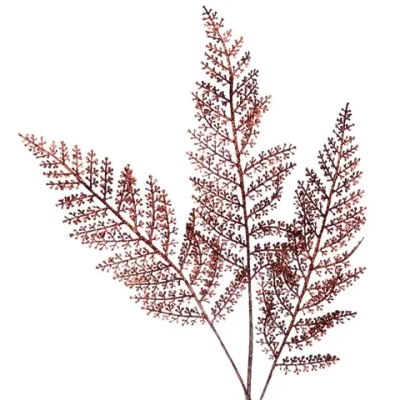 Ветка декоративная «Сверкающий папоротник» 86 см, Шоколад