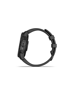 Garmin Fenix 7 Sapphire Solar титановый Carbon Gray DLC с силиконовым ремешком (010-02540-21)