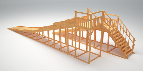 Зимняя горка TORUDA Север wood-9 (скат 11.8 м)