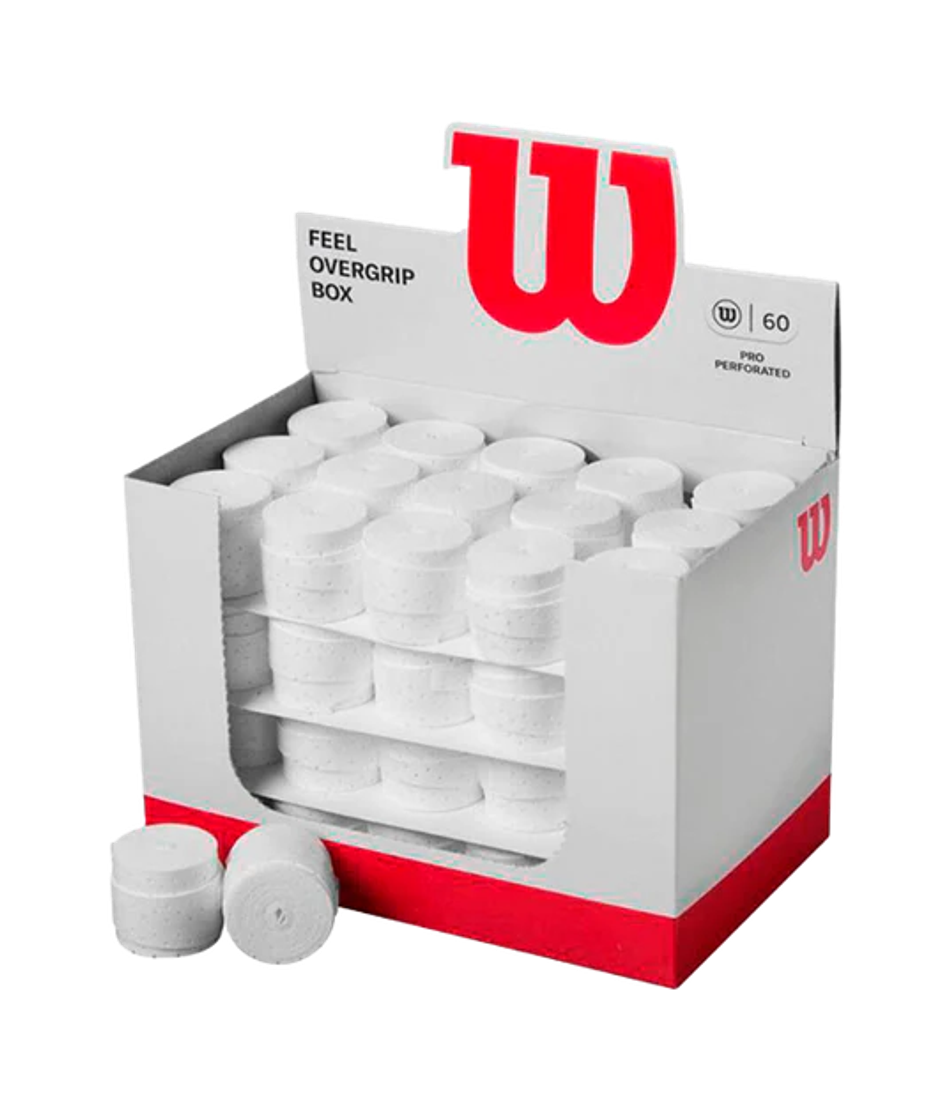 Перфорированные овергрипы Wilson | Набор 60 шт. в бочонке