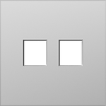 Накладка 2-я для розеток RJ45, TV, SAT, сталь, серия S08