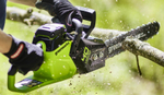 Пила цепная аккумуляторная GREENWORKS GD40CS18 40V, 40 см, б/щ, до 1,8 квт, АКБ 8Ач и ЗУ 2005807UH