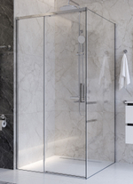 Душевой уголок Cezares PLANE-A-1-100-C-CR, 100х100х195, профиль хром, стекло прозрачное