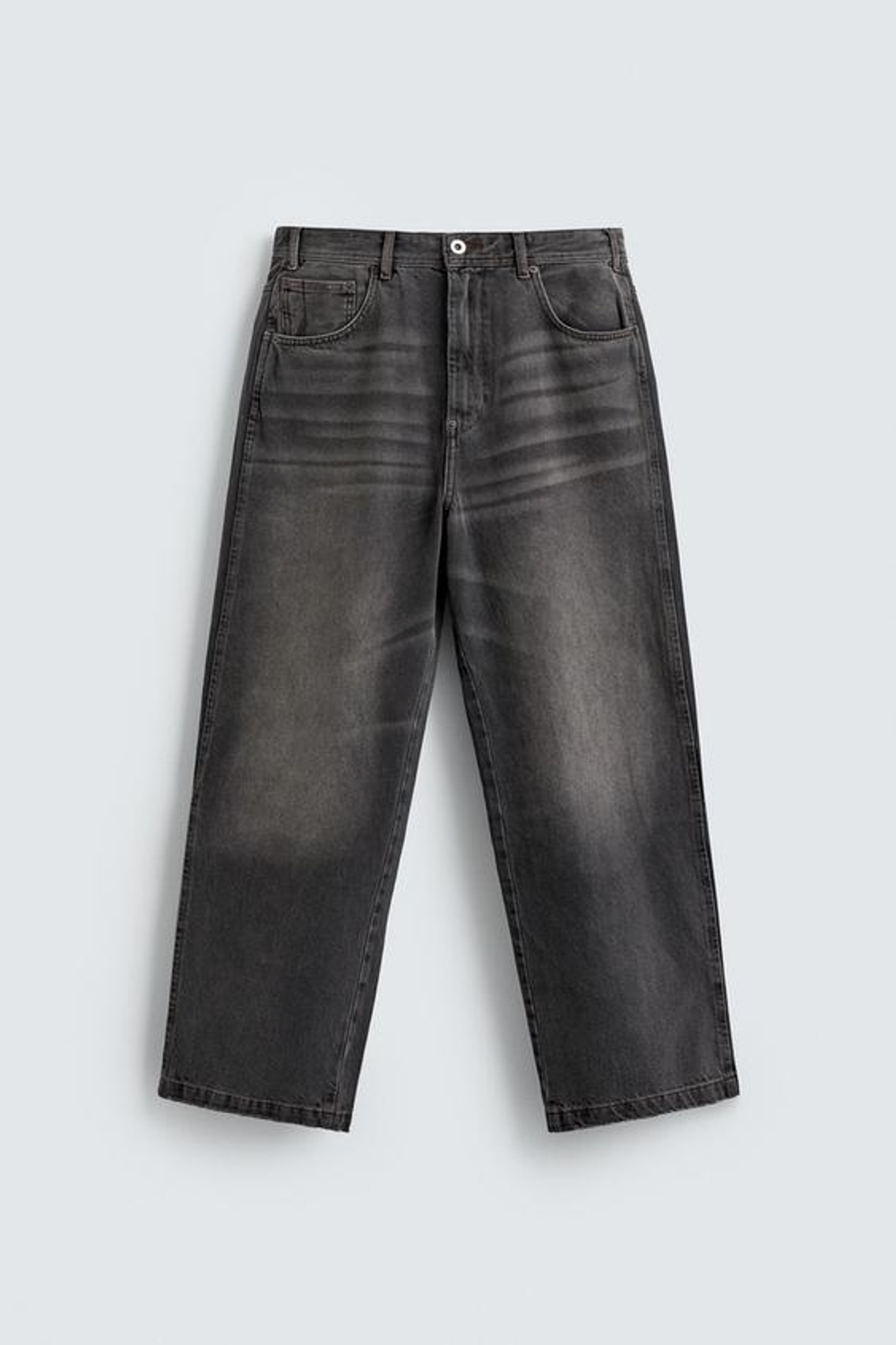 ZARA ДЖИНСЫ RELAXED FIT, УГОЛЬНЫЙ