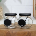 Набор стеклянных банок для продуктов 8шт, 200мл + 32 наклейки «LARANGE»