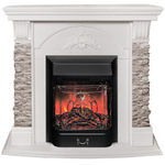 Каминокомплект Real Flame Athena GR WT с очагом Majestic Lux Black (без пульта)