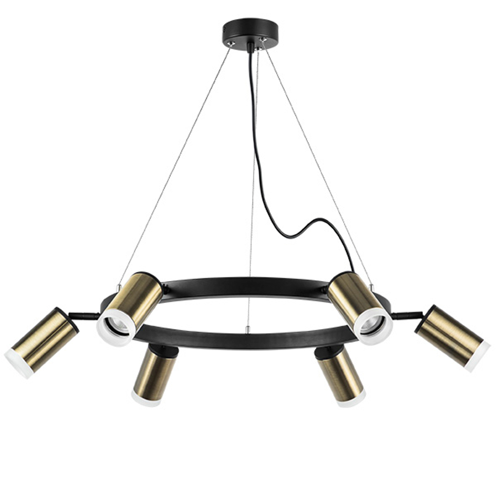 LR0163160 Люстра RULLO 6х50W GU10 ЧЕРНЫЙ/БРОНЗА (571016+214431-6+202430-6)